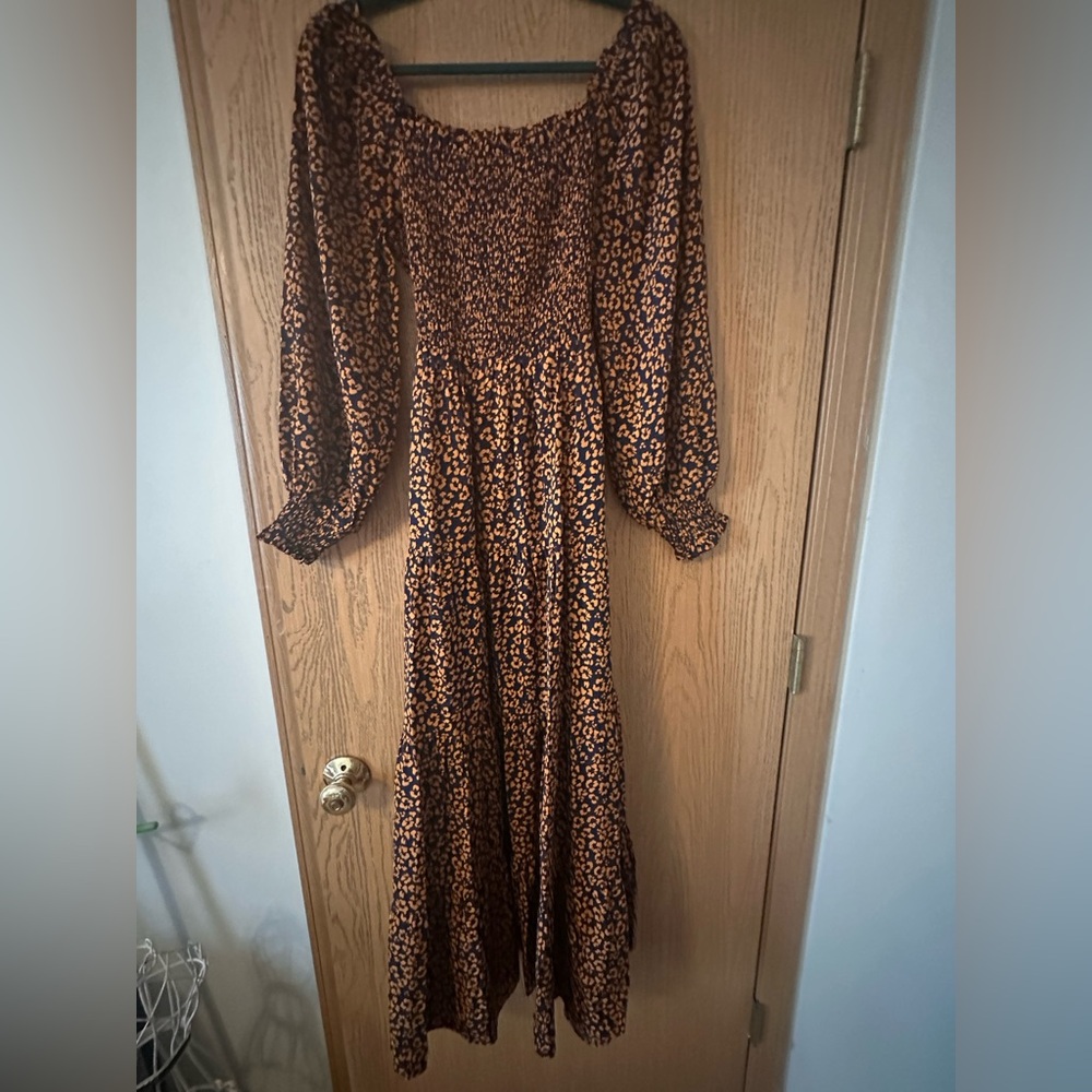Adore Me Forever Shirred Square Neck Maxi Dress